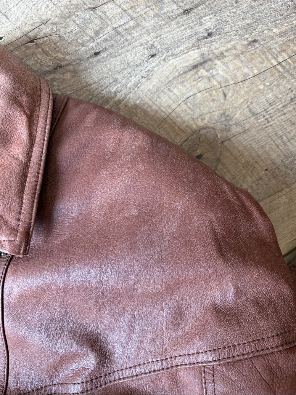 Vintage Wilson’s Adventure Bound Brown Leather Zip Up Bomber Aviator Jacket - Picture 7 of 14